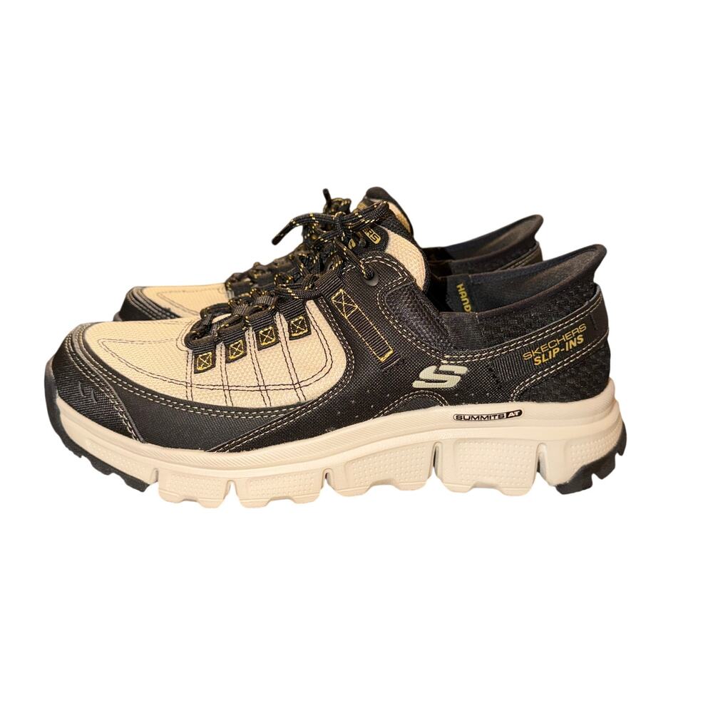Skechers Slip Ins Summits All Terrain Sneakers Men's Sz 8.5 Extra Wide Tan Black